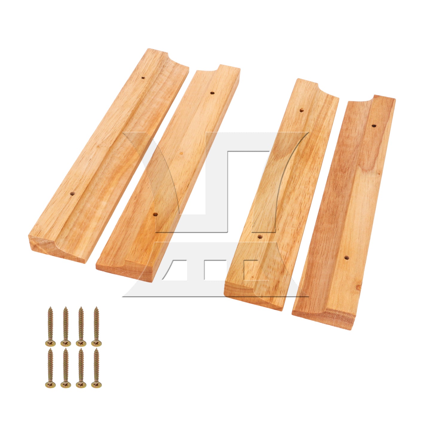 BQLZR 4Pieces Wood Wine Glass Holder Rack 10.83x1.77" with Screw for Home Restaurant