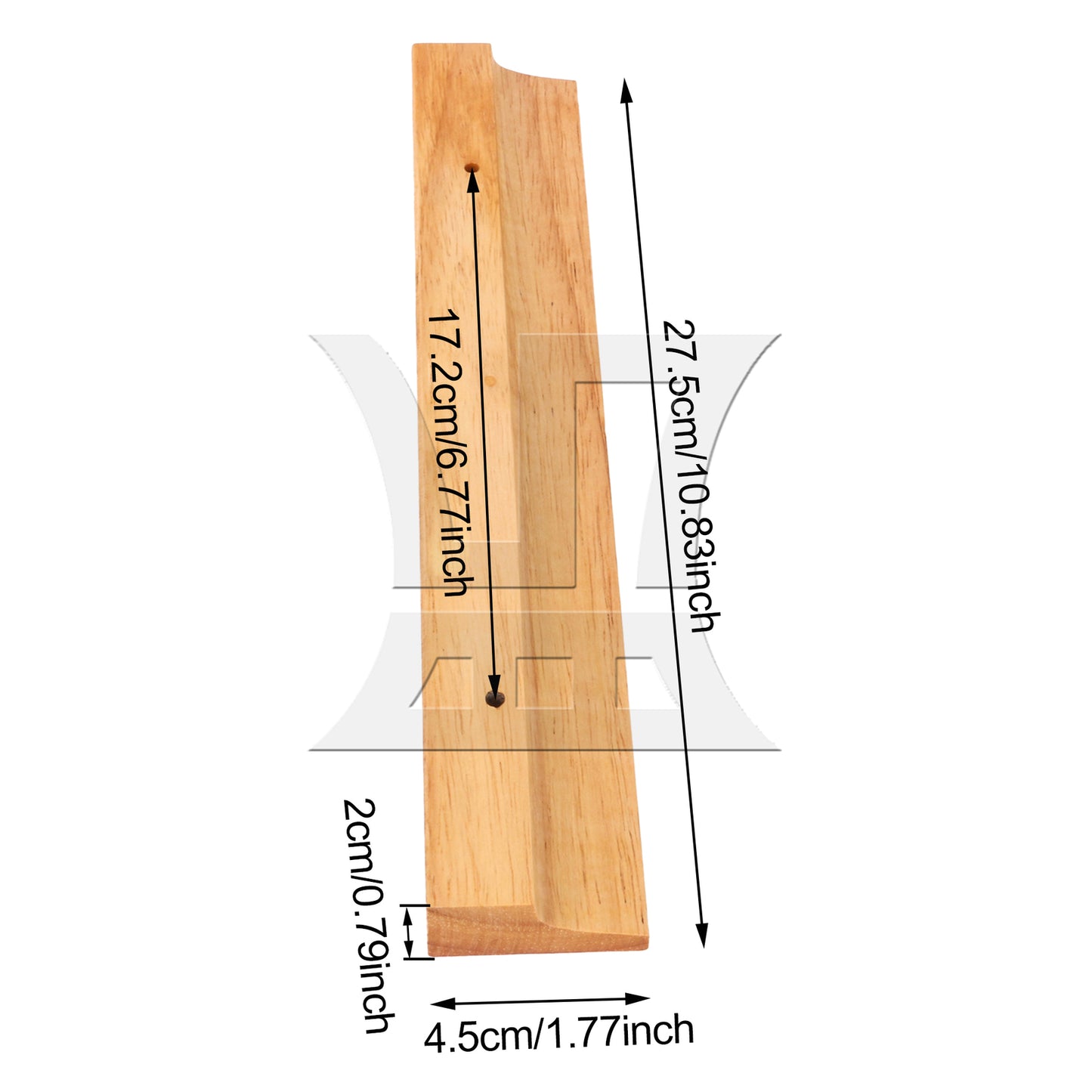 BQLZR 4Pieces Wood Wine Glass Holder Rack 10.83x1.77" with Screw for Home Restaurant