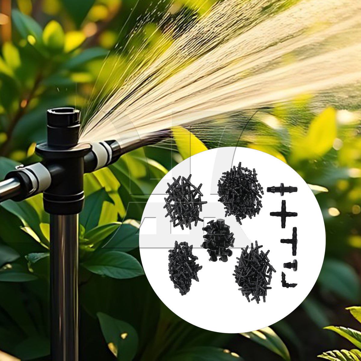 BQLZR 250Pieces Micro Drip Irrigation Kit Automatic Plant Watering System for 1/4"