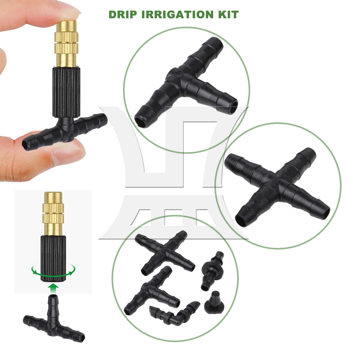 BQLZR 250Pieces Micro Drip Irrigation Kit Automatic Plant Watering System for 1/4"