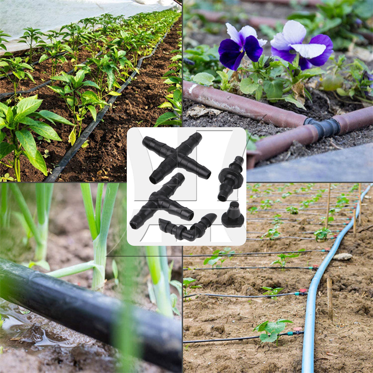 BQLZR 250Pieces Micro Drip Irrigation Kit Automatic Plant Watering System for 1/4"