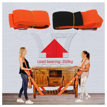 BQLZR  Professional Shoulder Lifting Straps for Furniture Orange and Black