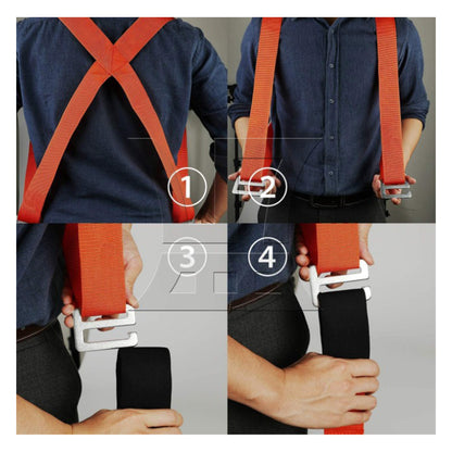 BQLZR  Professional Shoulder Lifting Straps for Furniture Orange and Black