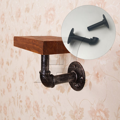 BQLZR 4Pcs Industrial Pipe Shelf Floating Iron Brackets 4.72" L Shape for Wall Mount