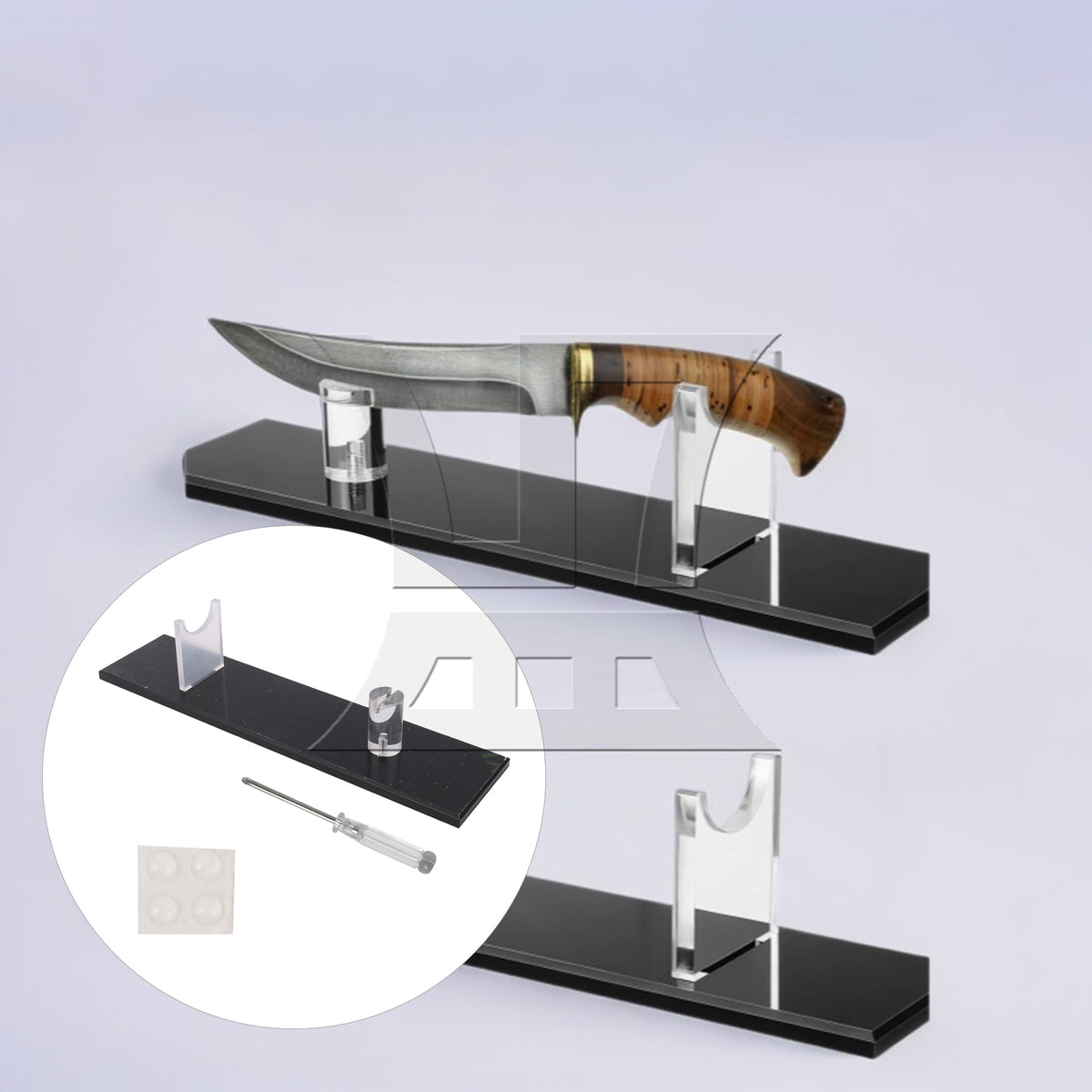 BQLZR Acrylic Display Stand Collection Holder for Home Decoration with Black Base