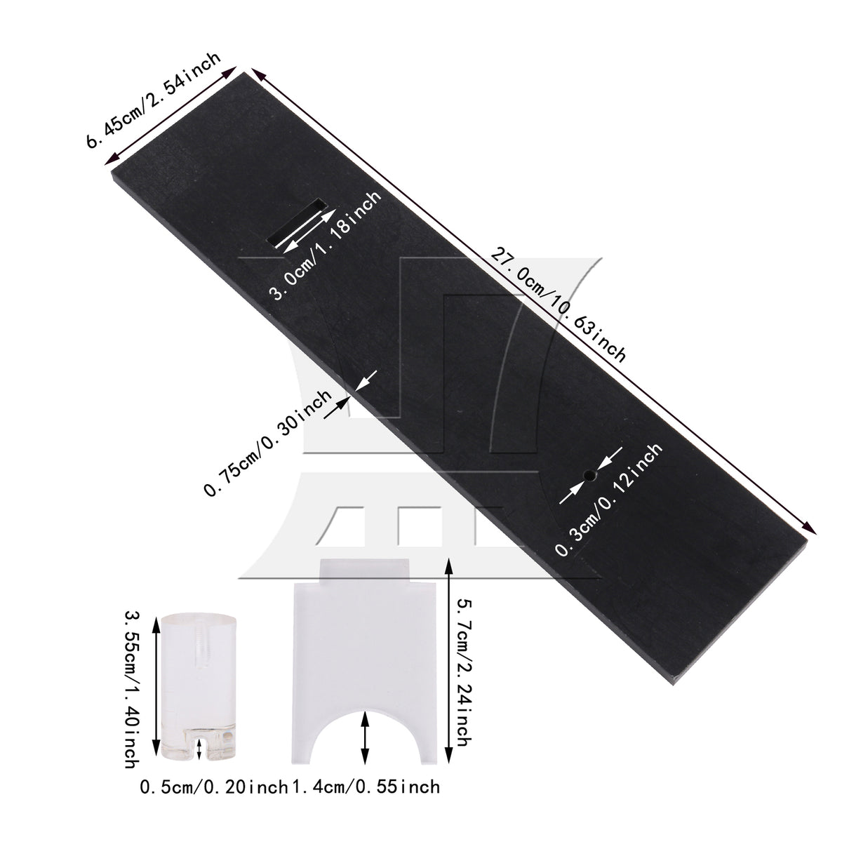 BQLZR Acrylic Display Stand Collection Holder for Home Decoration with Black Base