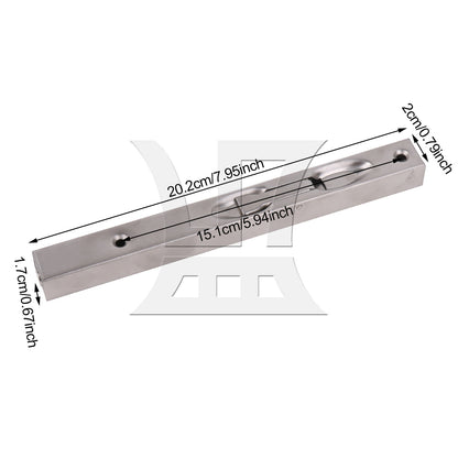 BQLZR 2Pieces Stainless Steel Flush Latch Bolts for Door 8 Inch Silver