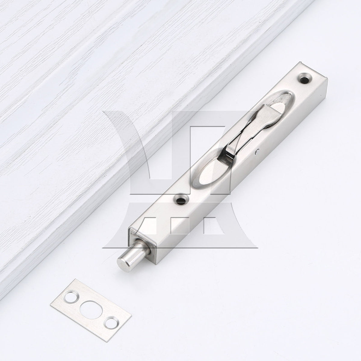 BQLZR 2Pieces Stainless Steel Flush Latch Bolts for Door 8 Inch Silver