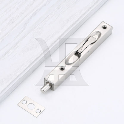 BQLZR 2Pieces Stainless Steel Flush Latch Bolts for Door 8 Inch Silver