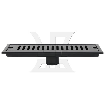 BQLZR Modern Stainless Steel Shower Floor Drain 11.81"x3.94" with Removable Grate