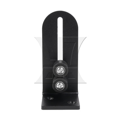 BQLZR 2Pieces Ball Bearings Barn Door Floor Guide L Shape with Double Rollers Black