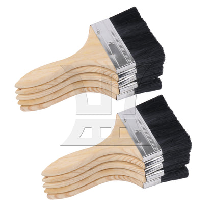 BQLZR Thick Wooden Handle Nylon Brushes for Art Painting 4 Inch Width Set