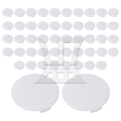 BQLZR 50Pieces 35mm Concealed Hinge Screw Dowel Hole Covers Plugs Hardware White