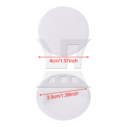BQLZR 50Pieces 35mm Concealed Hinge Screw Dowel Hole Covers Plugs Hardware White