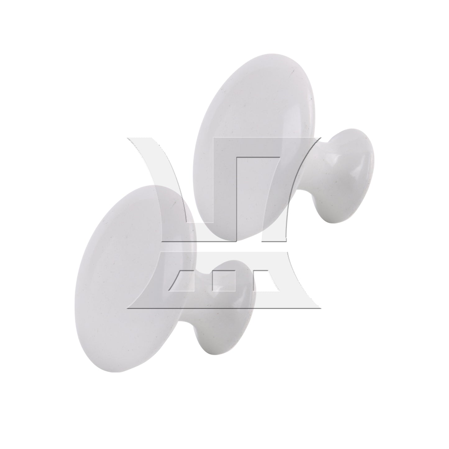BQLZR 12Pieces 30mm Dia Cupboard Handles Knobs for Bathroom White Stainless Steel