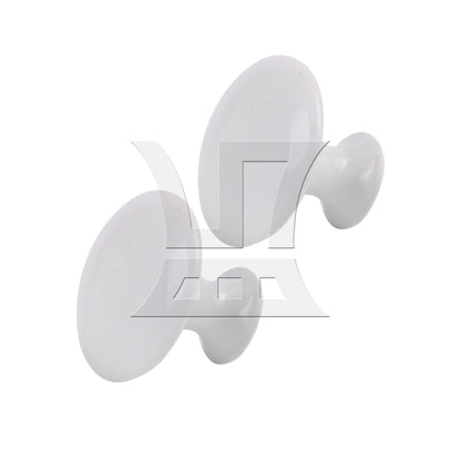BQLZR 12Pieces 30mm Dia Cupboard Handles Knobs for Bathroom White Stainless Steel