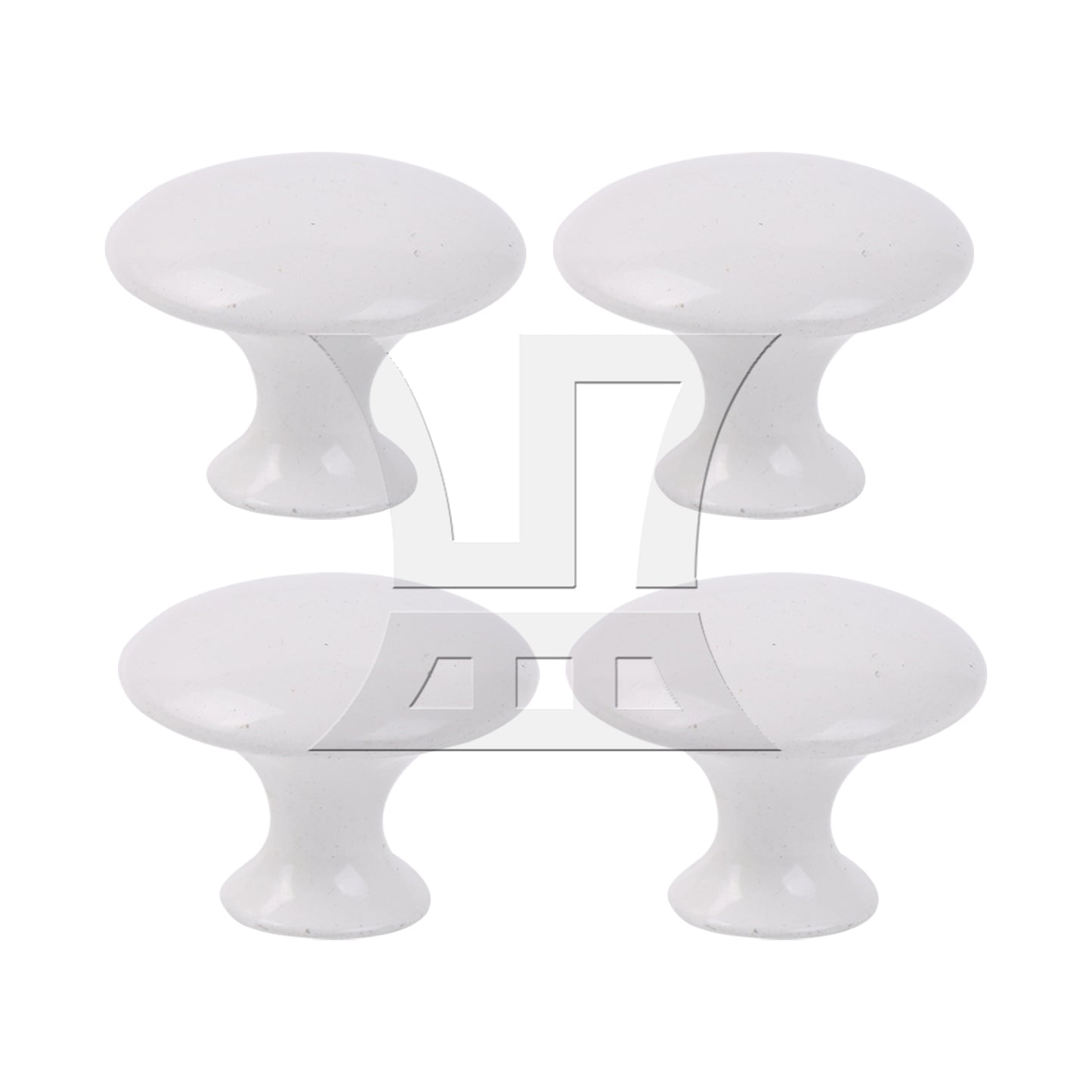 BQLZR 12Pieces 30mm Dia Cupboard Handles Knobs for Bathroom White Stainless Steel