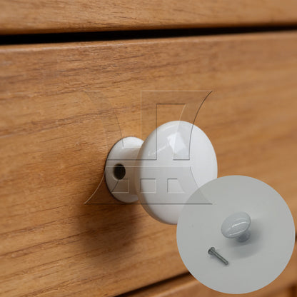 BQLZR 12Pieces 30mm Dia Cupboard Handles Knobs for Bathroom White Stainless Steel