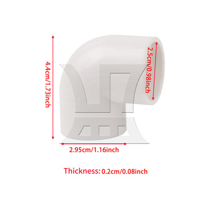 BQLZR 20 Pcs 2 Way Right Angle 3/4" Elbow Pipe Fitting White for Sprinkler System