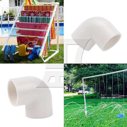 BQLZR 20 Pcs 2 Way Right Angle 3/4" Elbow Pipe Fitting White for Sprinkler System