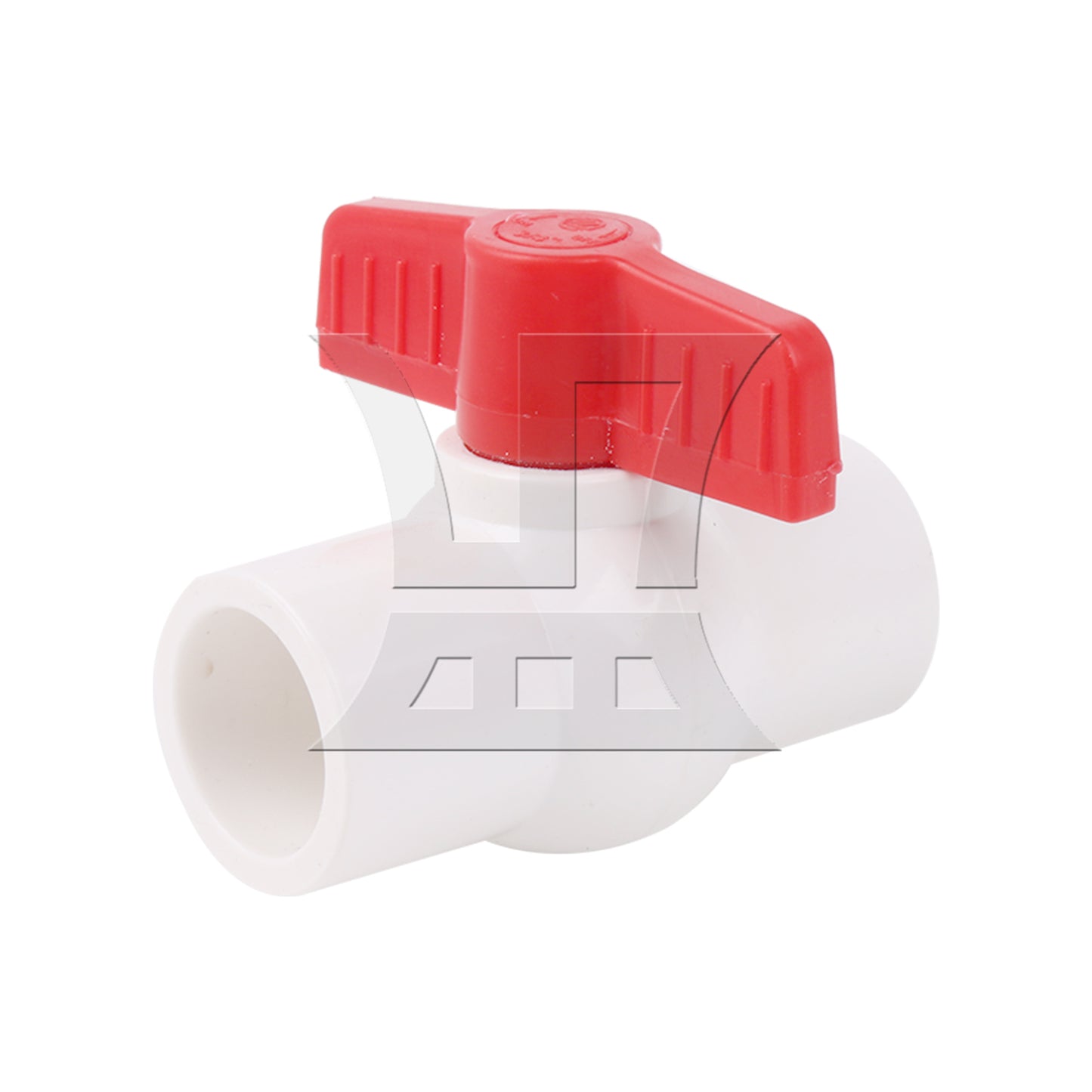 BQLZR 3/4 Inch Plastic Water Pipe Shut-off Valve Socket with Red T-Handle