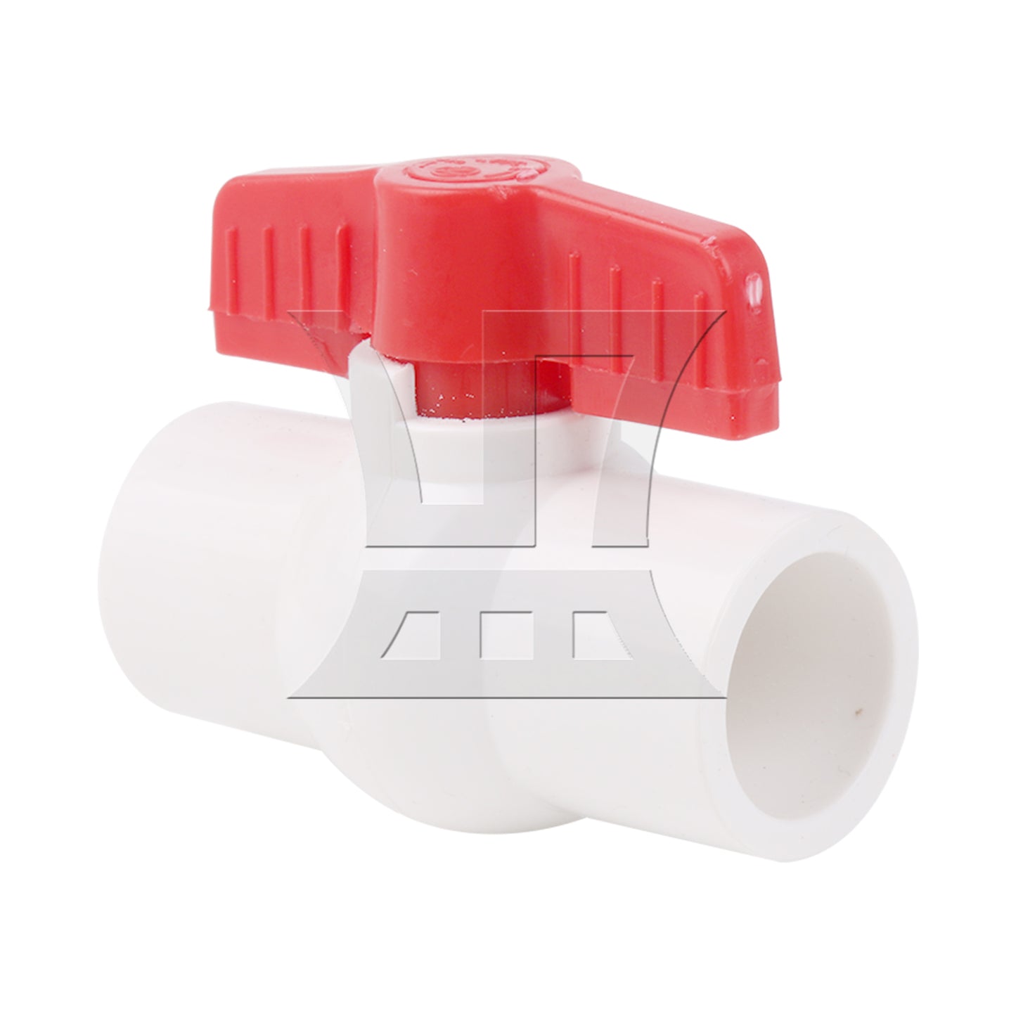 BQLZR 3/4 Inch Plastic Water Pipe Shut-off Valve Socket with Red T-Handle
