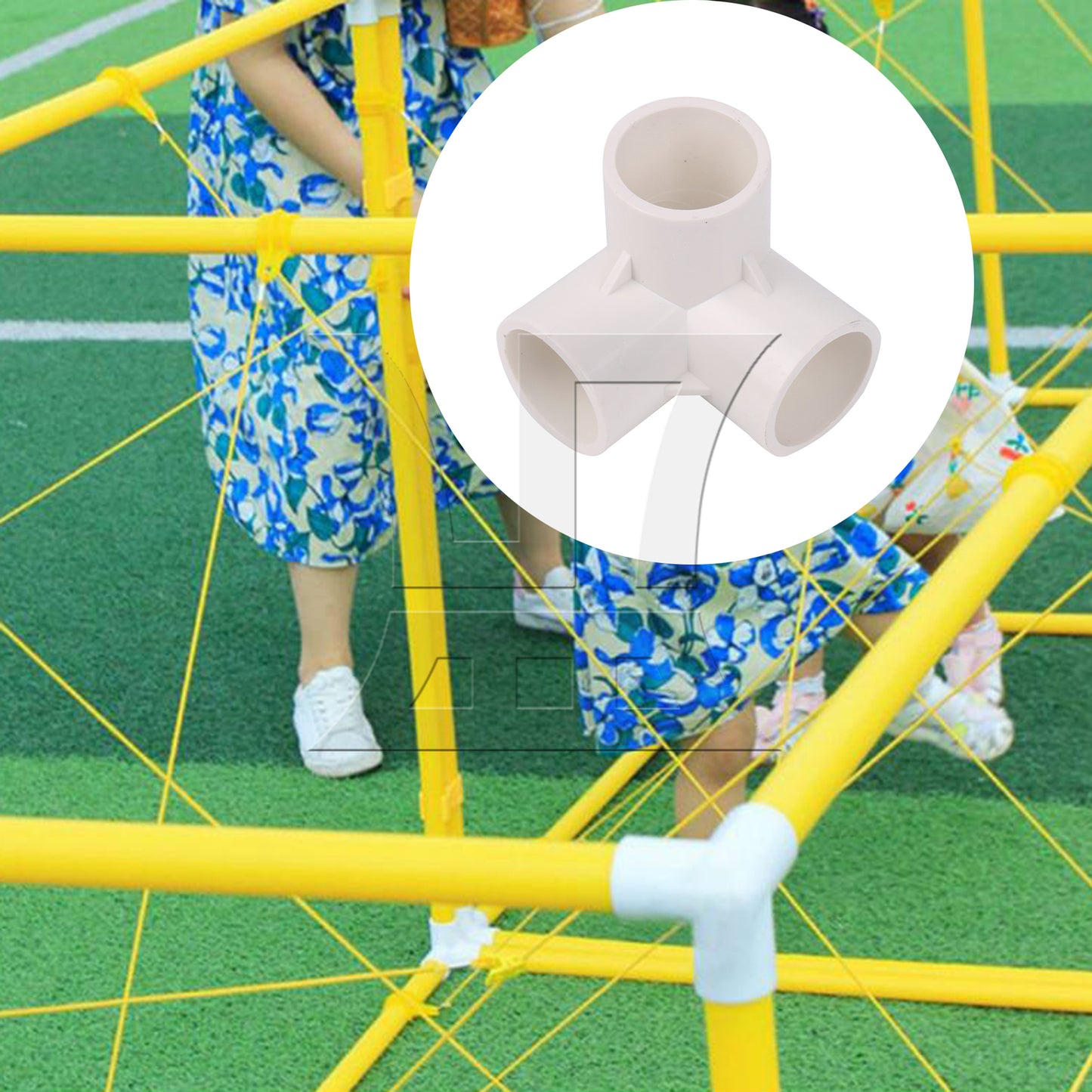 BQLZR 6 Pcs 3 Way Fitting Elbow 1 Inch Furniture Grade Pipe Connectors for Chairs