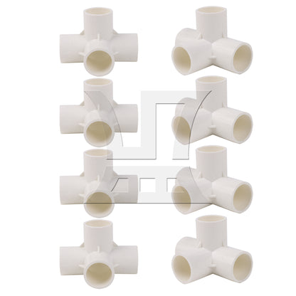 BQLZR 8 Pcs Elbow Connector 4 Way Plastic 3/4" for Agricultural Irrigation System