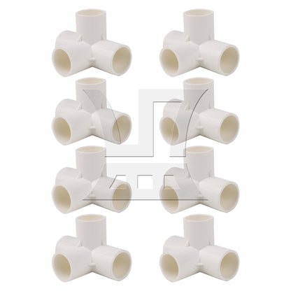 BQLZR 8 Pcs Elbow Connector 4 Way Plastic 3/4" for Agricultural Irrigation System
