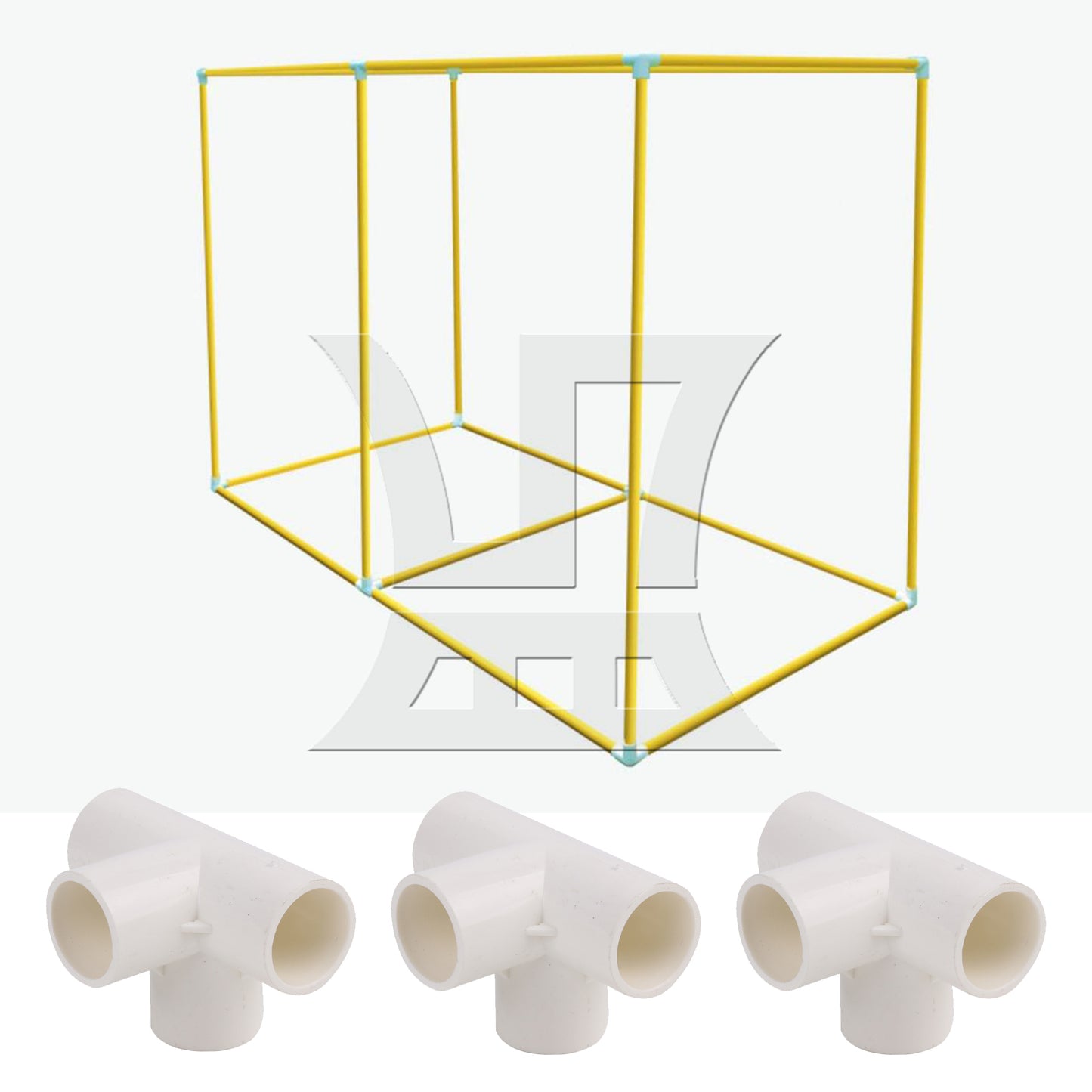 BQLZR 8 Pcs Elbow Connector 4 Way Plastic 3/4" for Agricultural Irrigation System
