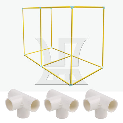 BQLZR 8 Pcs Elbow Connector 4 Way Plastic 3/4" for Agricultural Irrigation System
