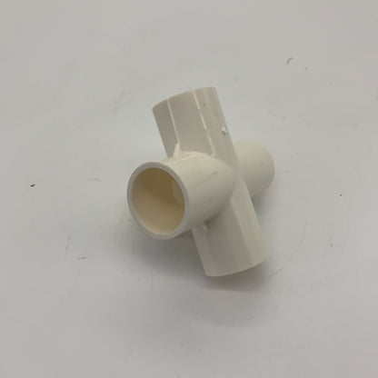 BQLZR 5 Way Elbow Fittings 3/4 Inch White for DIY Furniture Pipe Connecters