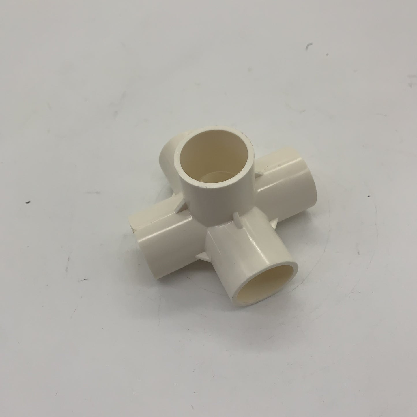BQLZR 5 Way Elbow Fittings 3/4 Inch White for DIY Furniture Pipe Connecters