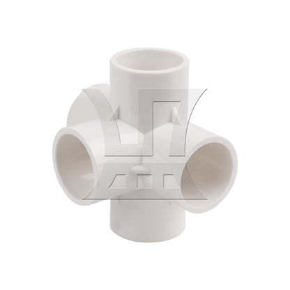 BQLZR 4Pieces Plastic 5 Way Elbow Fittings 1 Inch for DIY Garden Support Structure