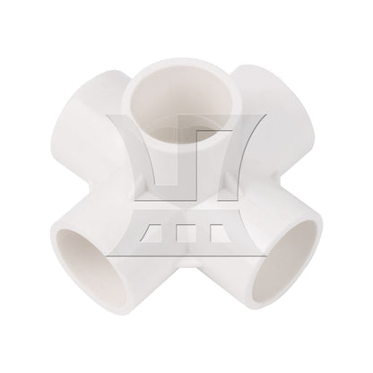BQLZR 4Pieces Plastic 5 Way Elbow Fittings 1 Inch for DIY Garden Support Structure