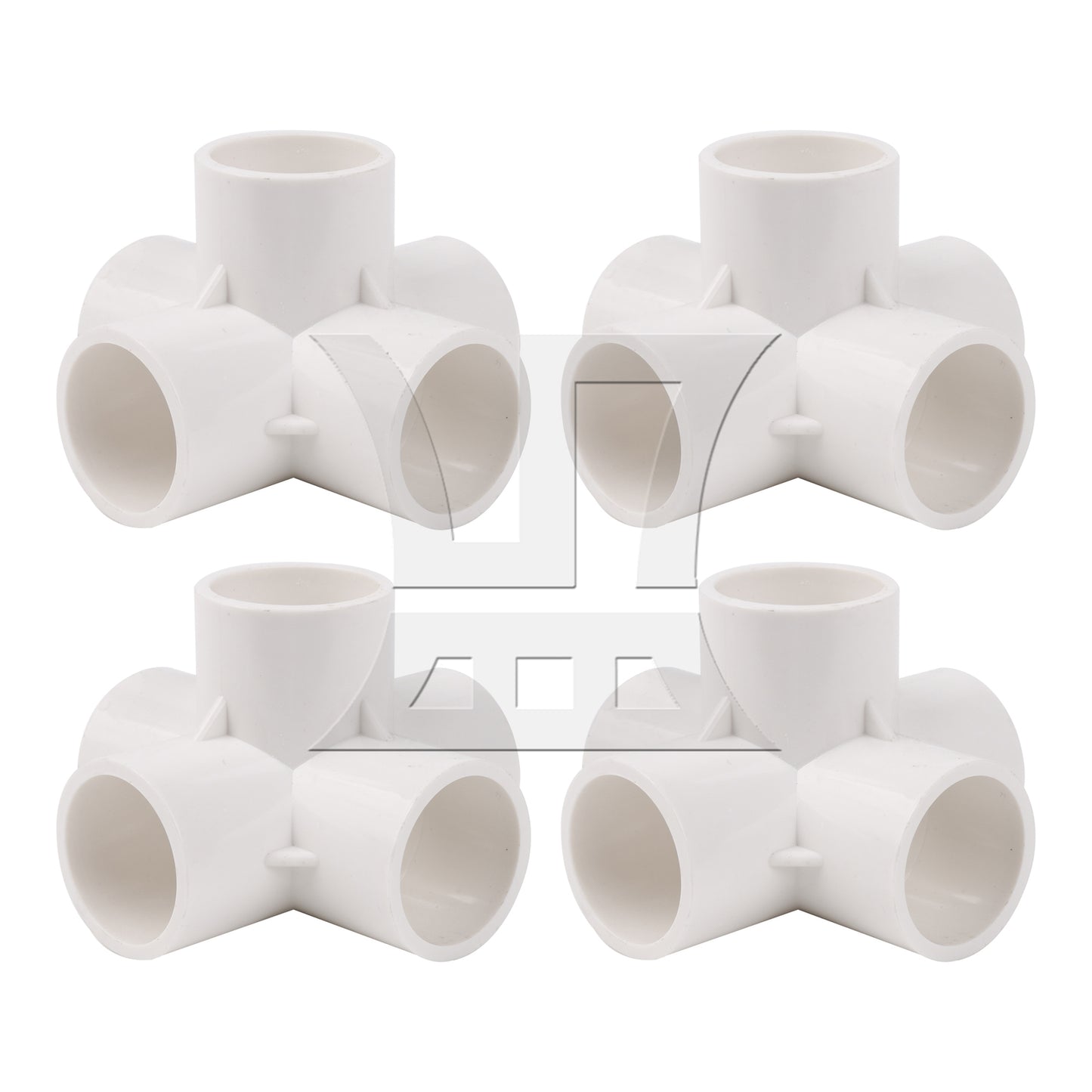 BQLZR 4Pieces Plastic 5 Way Elbow Fittings 1 Inch for DIY Garden Support Structure