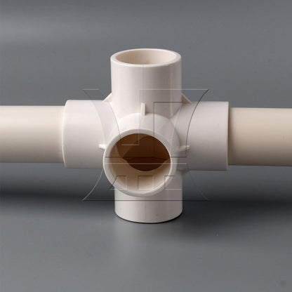 BQLZR 4Pieces Plastic 5 Way Elbow Fittings 1 Inch for DIY Garden Support Structure