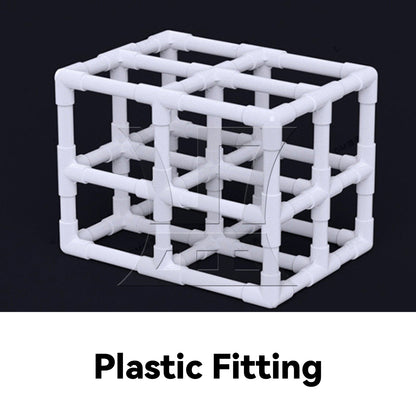 BQLZR 4Pieces Plastic 5 Way Elbow Fittings 1 Inch for DIY Garden Support Structure