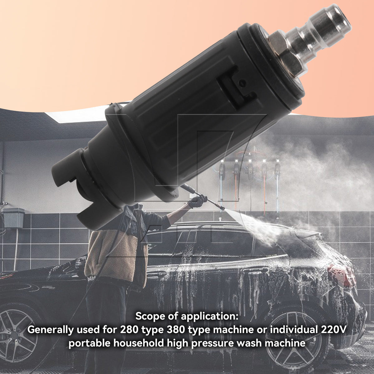 BQLZR 2Pieces Turbo Pressure Washer Nozzle 360 Degree w/ 1/4 Inch Quick Connector