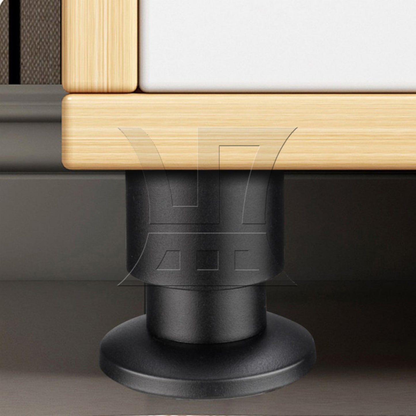 BQLZR 4Pieces Adjustable Bed Support Legs for Dresser Tables 3.15" to 4.72" Black