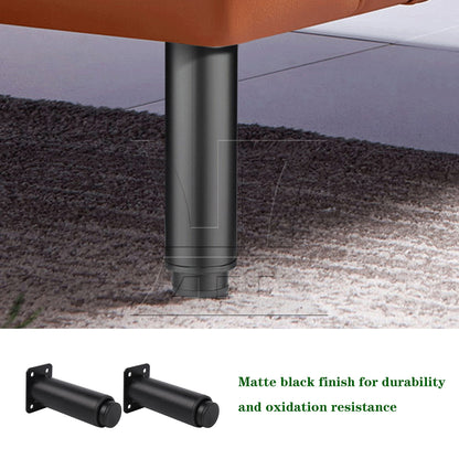 BQLZR 4Pieces Adjustable Height Bed Supports Legs Replacement 4.72" to 8.66" Black