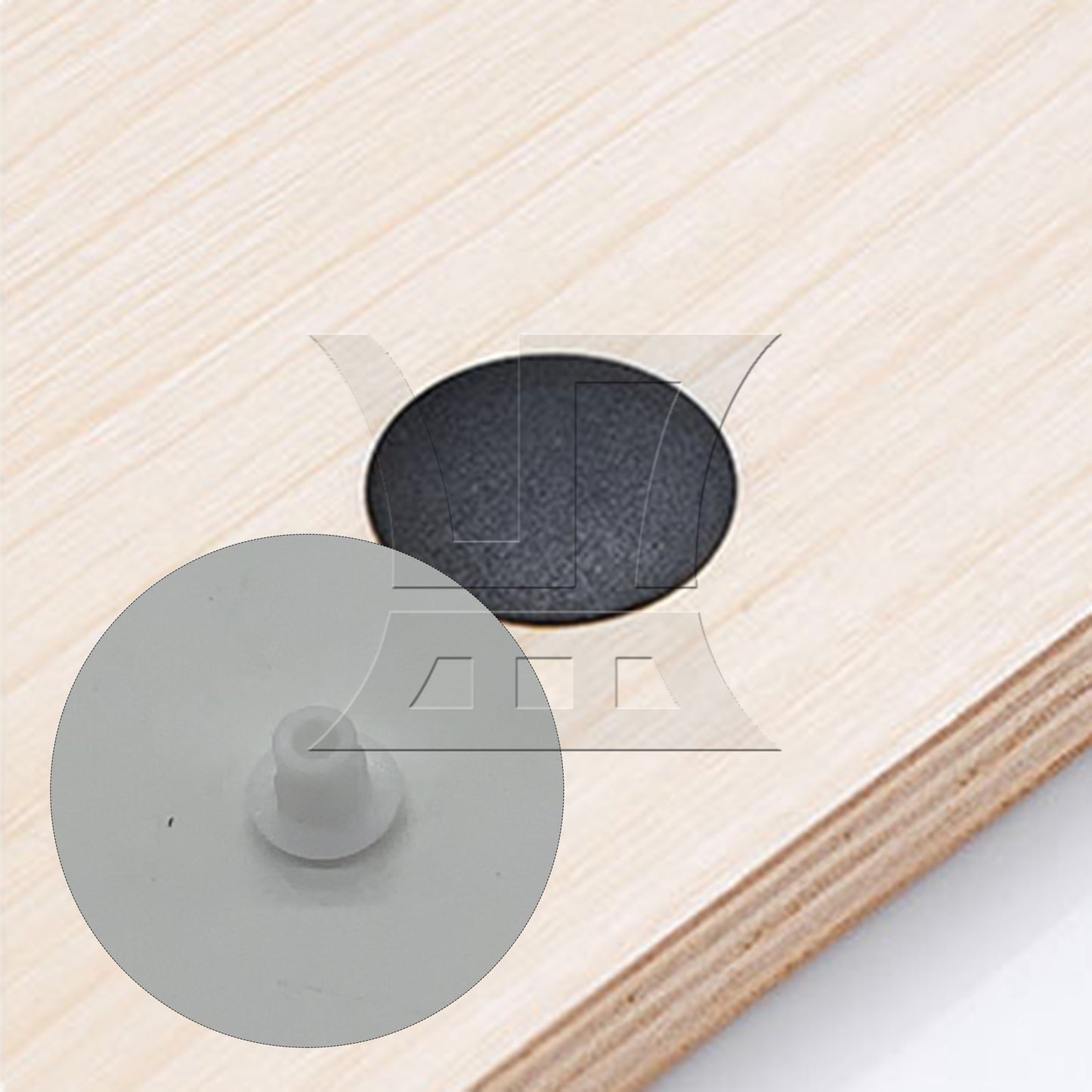 BQLZR 500Pieces Round Plug Furniture Hole Decorative Cover 0.18 Inch Diameter White