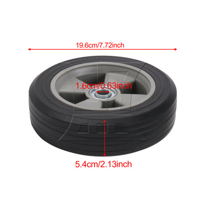BQLZR Lawn Mower Rubber Tire Wheel Solid 8 Inches Diameter 132.27 LBS Load-bearing