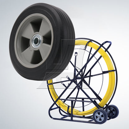 BQLZR Lawn Mower Rubber Tire Wheel Solid 8 Inches Diameter 132.27 LBS Load-bearing