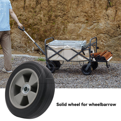 BQLZR Lawn Mower Rubber Tire Wheel Solid 8 Inches Diameter 132.27 LBS Load-bearing