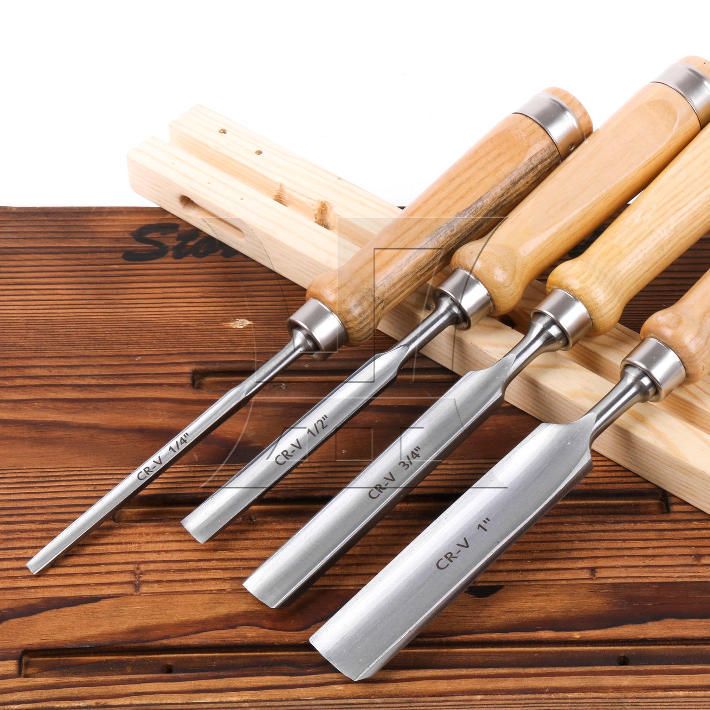 BQLZR Woodworking Wood Carving Chisel Tools High Carbon Steel 1/4" 1/2" 3/4" 1" Set