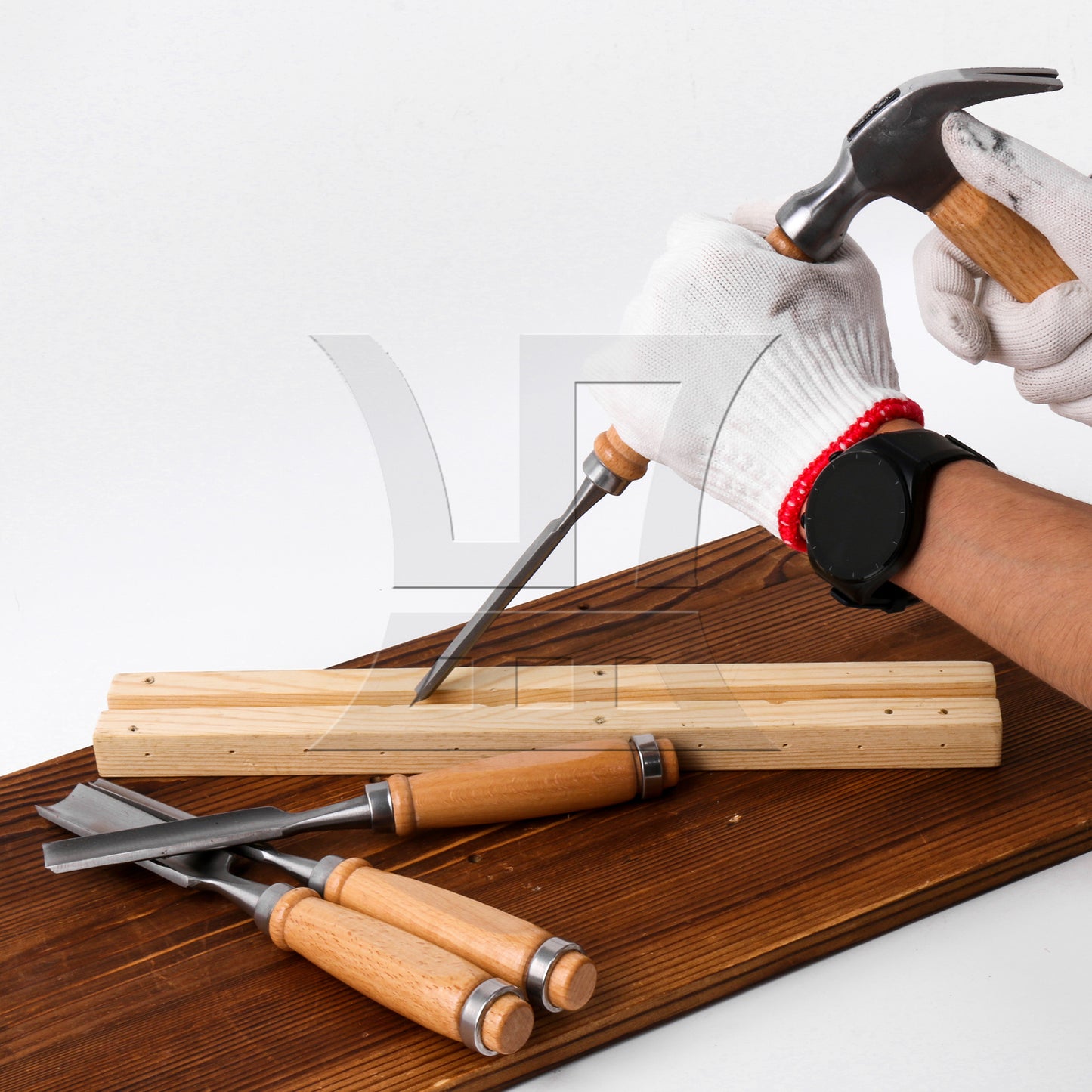 BQLZR Wood Chisels High Carbon Steel 0.24" 0.47" 0.71" 0.94" Set with Storage Bag