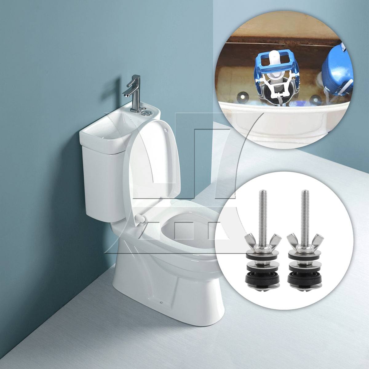 BQLZR 2 Pieces M6 Thread Toilets Tank to Bowl Bolts 2.6 Inch DIY Repair Parts Set
