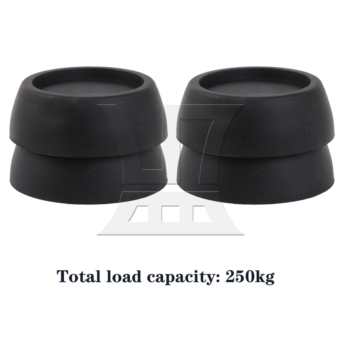BQLZR 4 Pieces Chair Leg Non Slip Rubber Pads 1.73 Inch for Furniture Sofa Bed Black