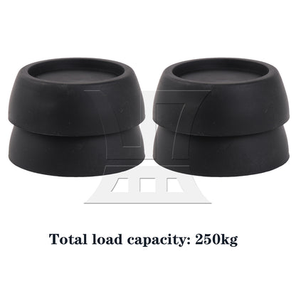 BQLZR 4 Pieces Chair Leg Non Slip Rubber Pads 1.73 Inch for Furniture Sofa Bed Black